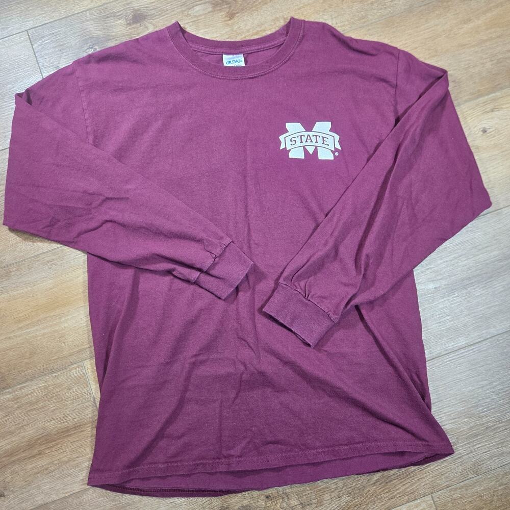 Mississippi State Bulldogs Shirt Womens L Maroon Southern Couture NCAA Football